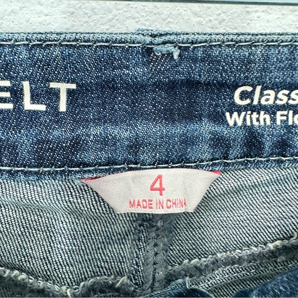 Laurie Felt Embroidered Boot Cut Jeans - Blue and Gold - Picture 5 of 10